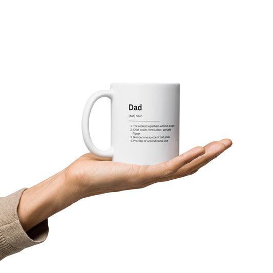 Dad Definition White Glossy Mug